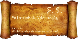 Polatschek Vászoly névjegykártya